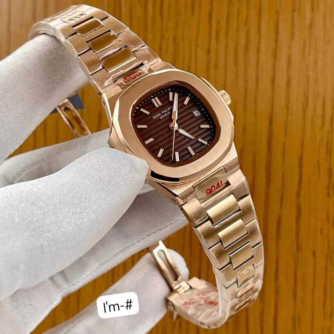 Luxury Rose Gold Nautilus-Style Ladies' Watch