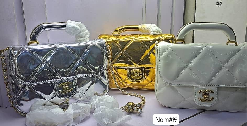 Premium High-Shine Quilted Flap Handbag - Image 2