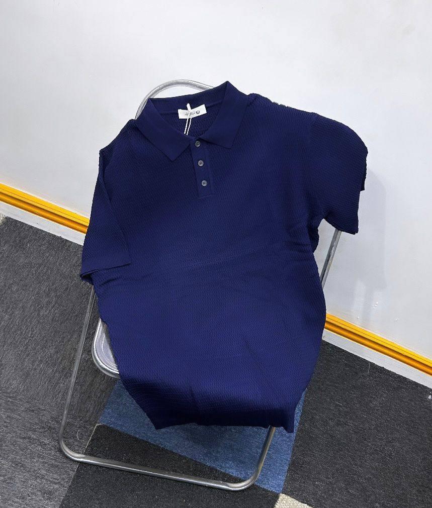 The Minimalist Textured Waffle Knit Polo