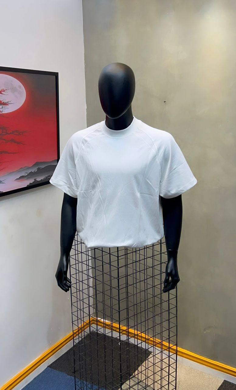 Oversized Casual Crewnecks - Minimalist Athletic Tech Style (Offwhite)