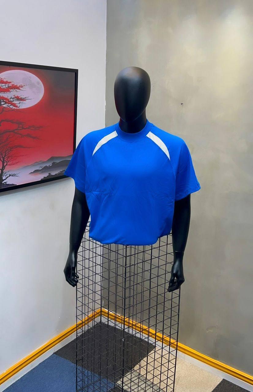 Oversized Casual Crewnecks - Minimalist Athletic Tech Style (Electric Royal Blue)